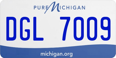 MI license plate DGL7009