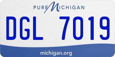 MI license plate DGL7019