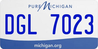 MI license plate DGL7023