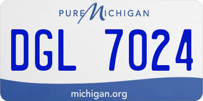 MI license plate DGL7024
