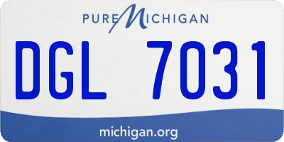MI license plate DGL7031
