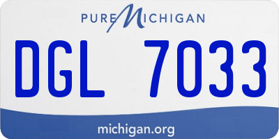 MI license plate DGL7033