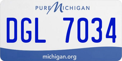 MI license plate DGL7034