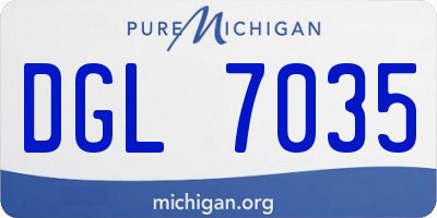 MI license plate DGL7035