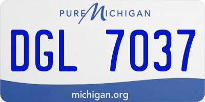 MI license plate DGL7037