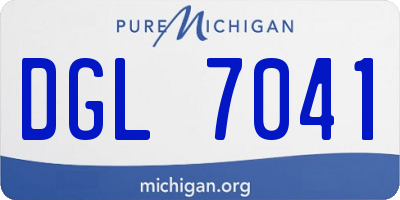 MI license plate DGL7041