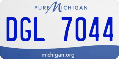 MI license plate DGL7044