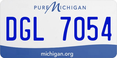 MI license plate DGL7054