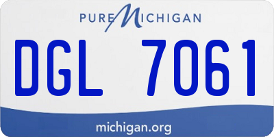 MI license plate DGL7061