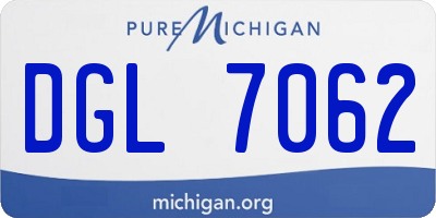 MI license plate DGL7062
