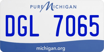 MI license plate DGL7065