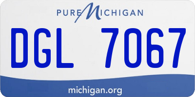 MI license plate DGL7067