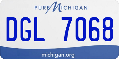 MI license plate DGL7068