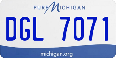 MI license plate DGL7071