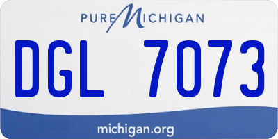 MI license plate DGL7073