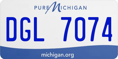 MI license plate DGL7074