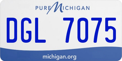 MI license plate DGL7075