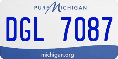 MI license plate DGL7087