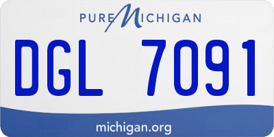 MI license plate DGL7091