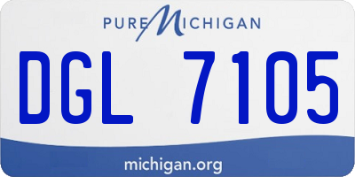 MI license plate DGL7105