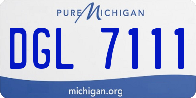 MI license plate DGL7111