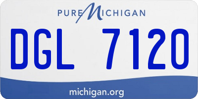 MI license plate DGL7120