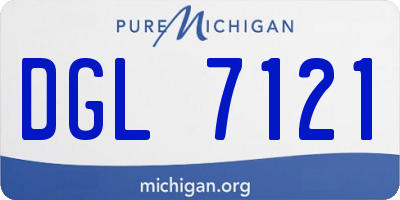 MI license plate DGL7121