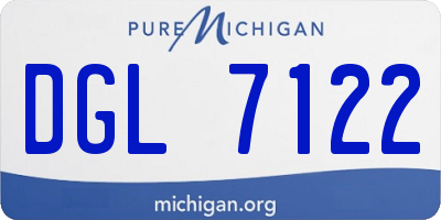 MI license plate DGL7122