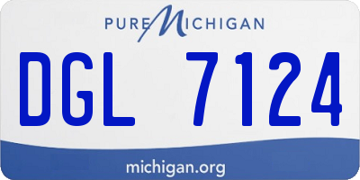 MI license plate DGL7124