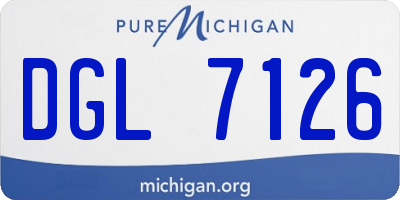 MI license plate DGL7126