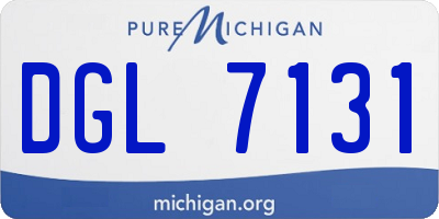 MI license plate DGL7131