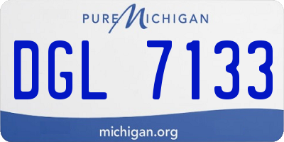 MI license plate DGL7133