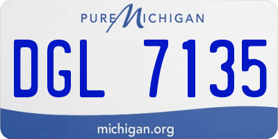 MI license plate DGL7135