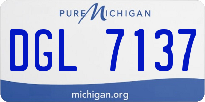 MI license plate DGL7137