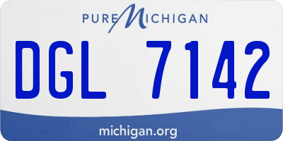 MI license plate DGL7142