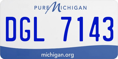 MI license plate DGL7143