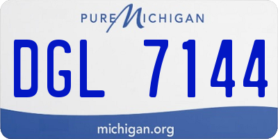 MI license plate DGL7144