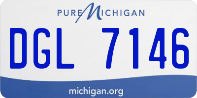 MI license plate DGL7146