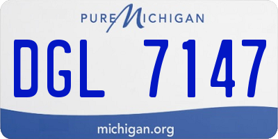 MI license plate DGL7147