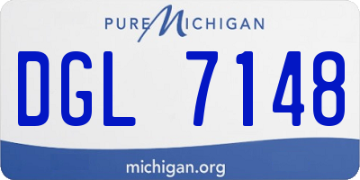 MI license plate DGL7148