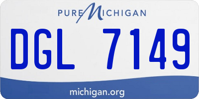 MI license plate DGL7149