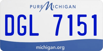 MI license plate DGL7151