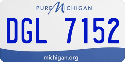 MI license plate DGL7152