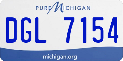 MI license plate DGL7154