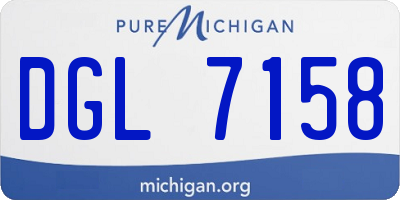 MI license plate DGL7158
