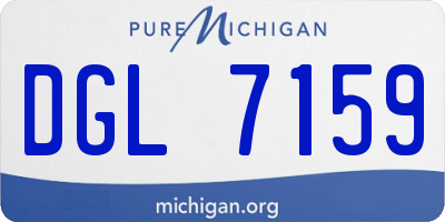 MI license plate DGL7159