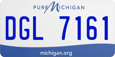 MI license plate DGL7161