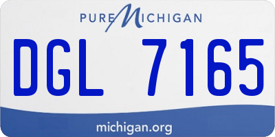 MI license plate DGL7165