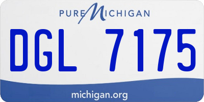 MI license plate DGL7175