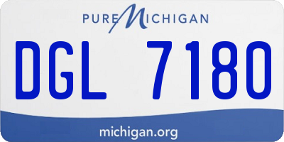 MI license plate DGL7180